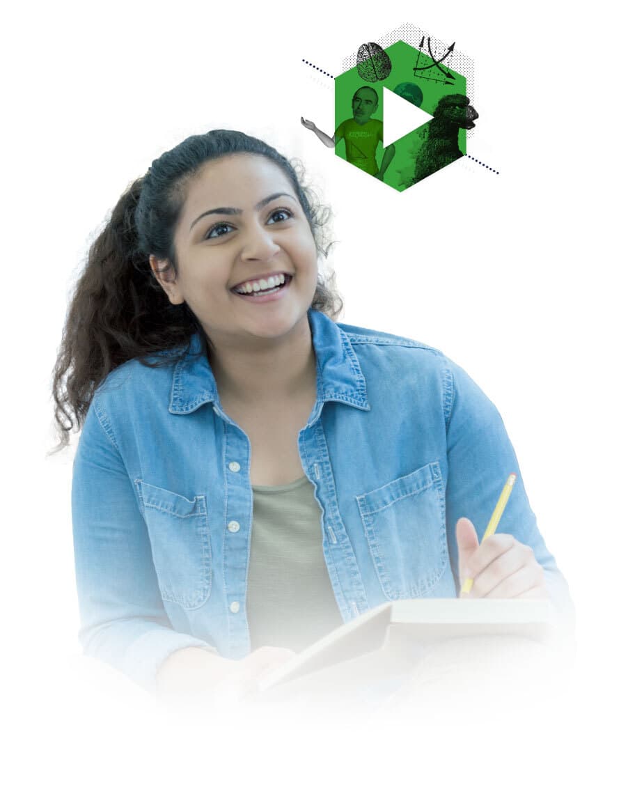 A student taking notes while learning economics with MRU